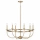 preview thumbnail 3 of 3, Rylann 6-light Aged Brass Chandelier