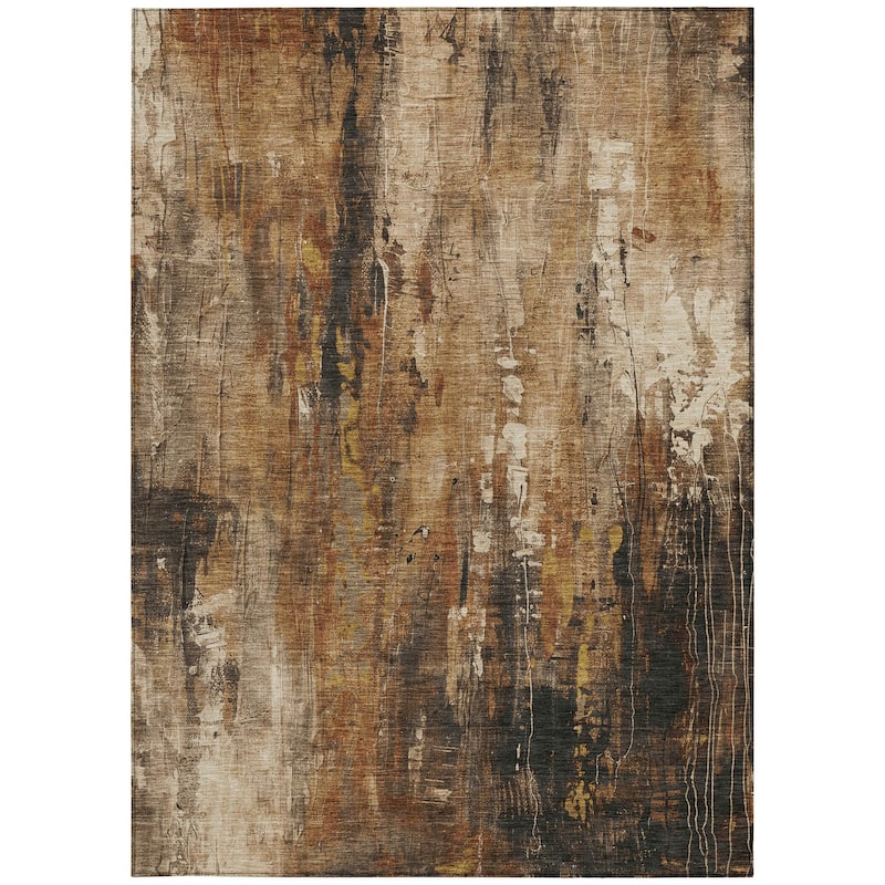 HomeRoots Abstract Transitional Rectangle Outdoor Rug