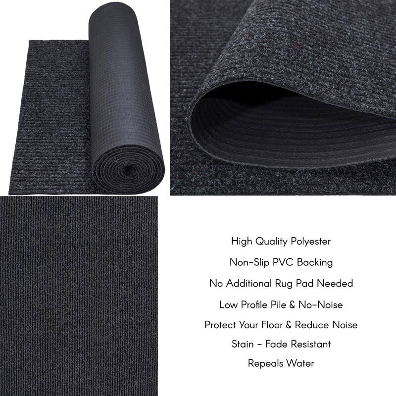 High-Quality Outdoor/Indoor Carpet Runner Rug with Non-Slip PVC Backing 36'' wide