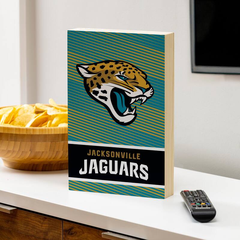 Jacksonville Jaguars Wooden Tabletop Mantel Shelf Sign - 8" x 12"