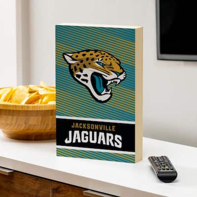 Jacksonville Jaguars Wooden Tabletop Mantel Shelf Sign