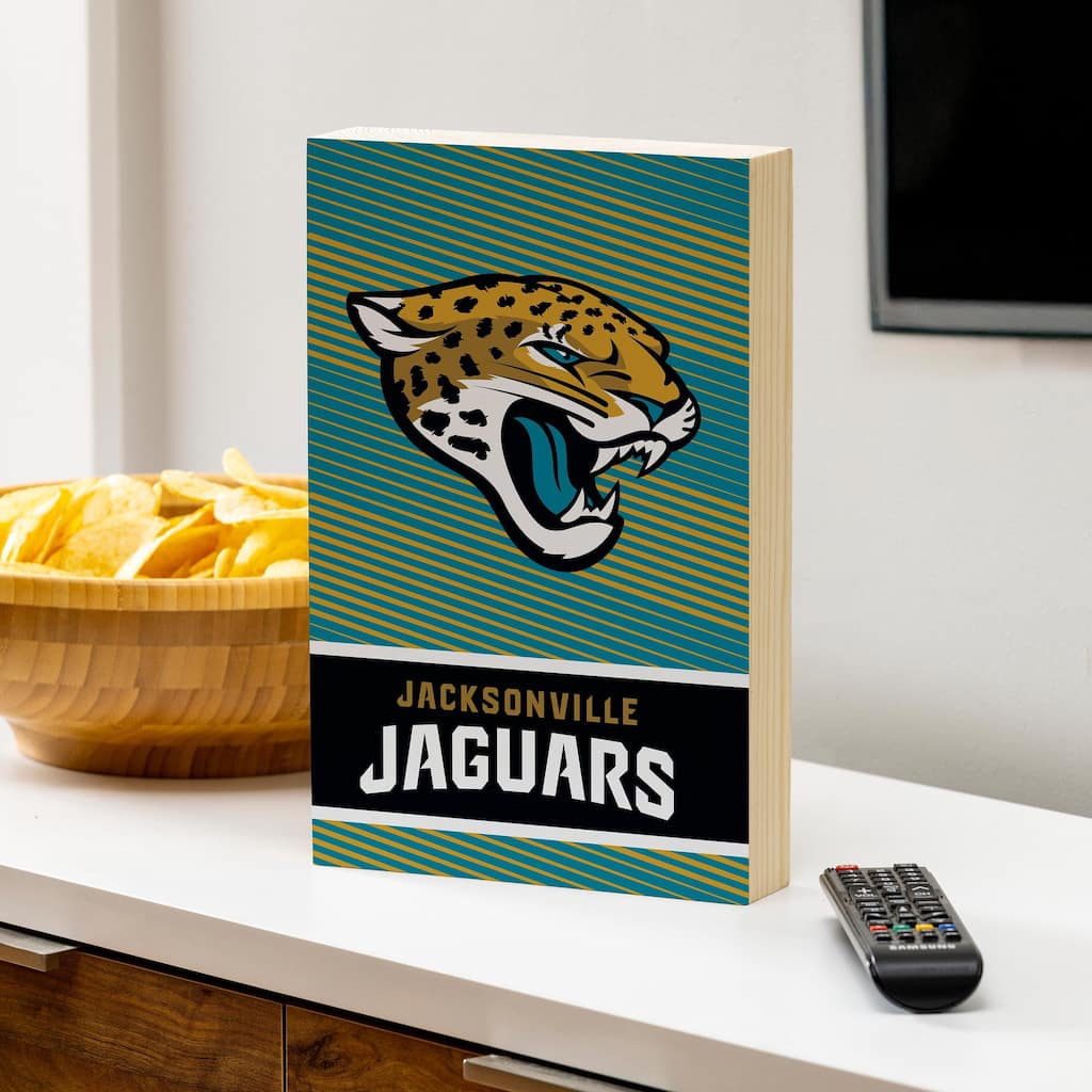 Jacksonville Jaguars Wooden Tabletop Mantel Shelf Sign