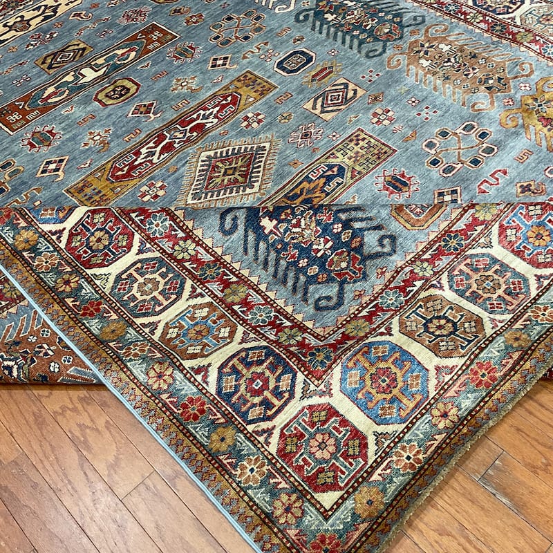 HERAT ORIENTAL Handmade Super Kazak Wool Rug - 8'2" x 9'7"