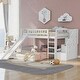 preview thumbnail 2 of 18, Merax Twin over Twin Bunk Bed with Storage Stairway and Slide