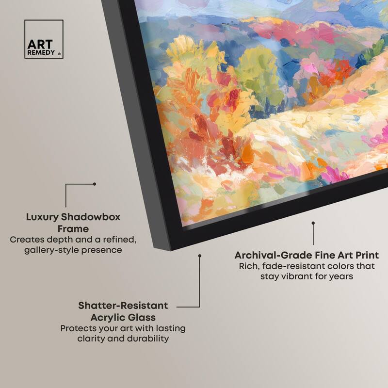 Colorful Valley II Shadowbox by Art Remedy