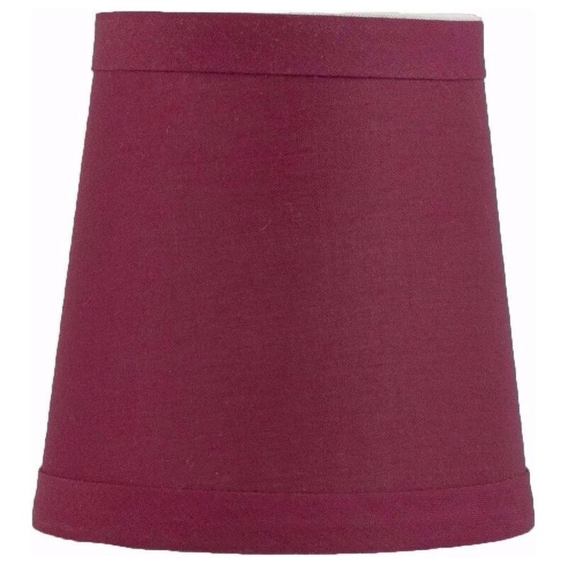 Linen Mini Chandelier Lamp Shade, Clip On, 4 inch Bottom Diameter, 4.75" Height