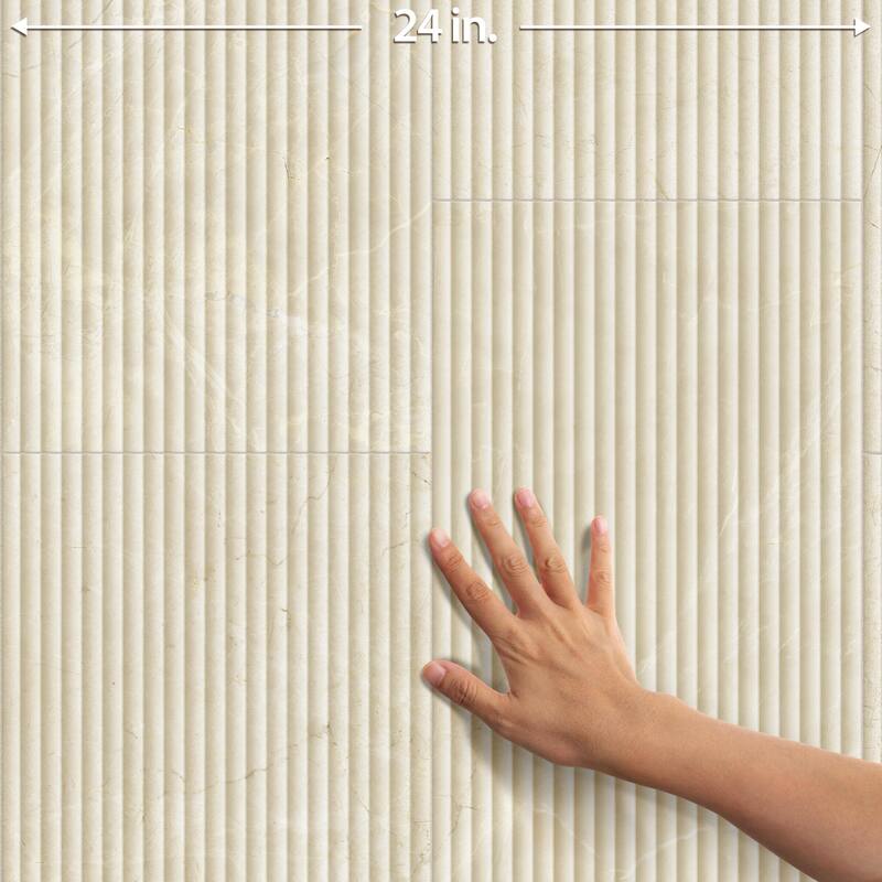 Merola Tile Reve Roseliere Deco Beige 11-3/4" x 23-1/2" Porcelain Wall Tile