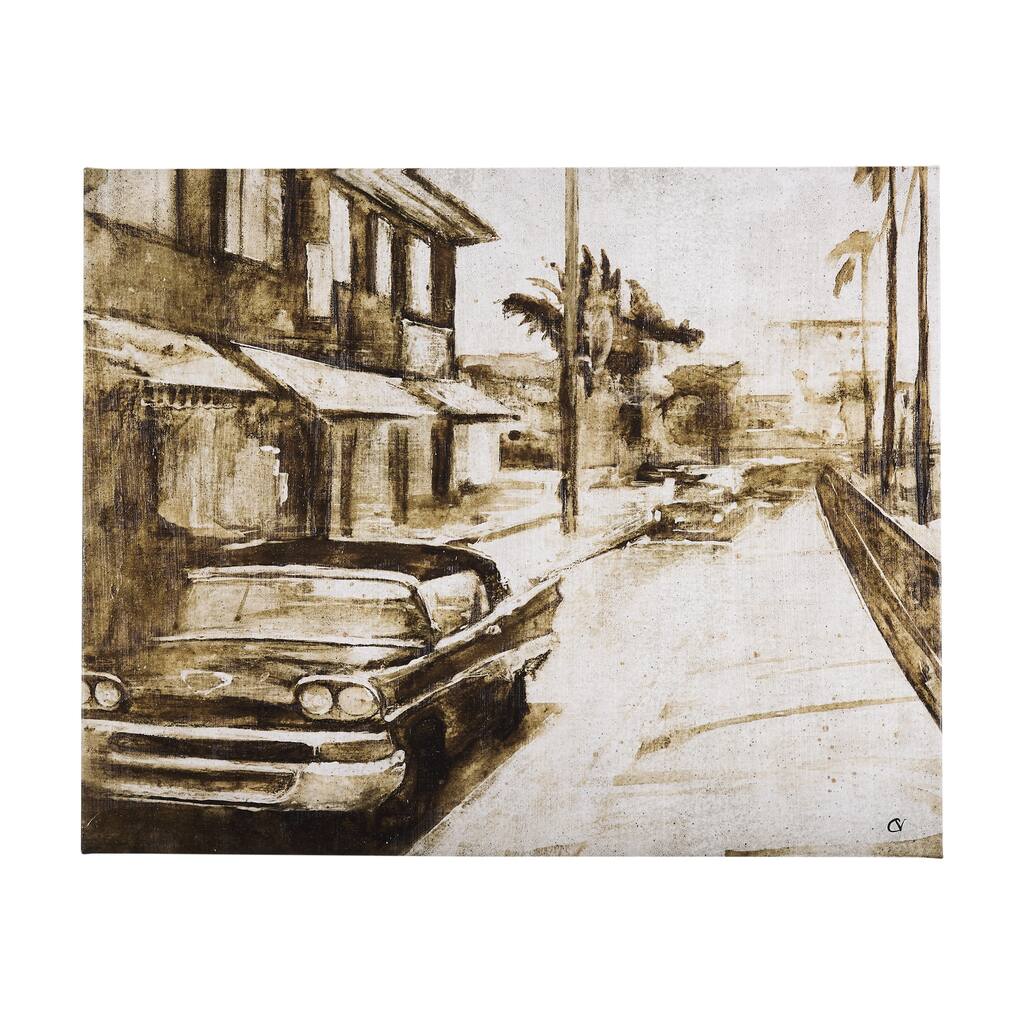 Vintage Car Picture I (35 x 28) Canvas Art Print