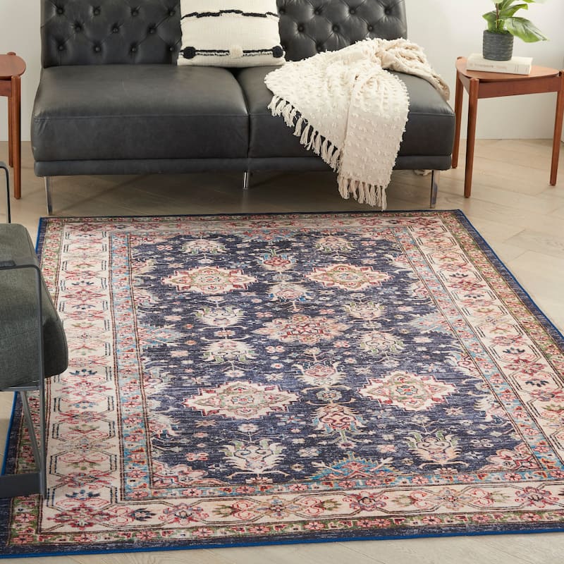 Nourison Fulton Indoor only Persian Area Rug - 7' 10" x 9' 10" - Navy - Rectangle