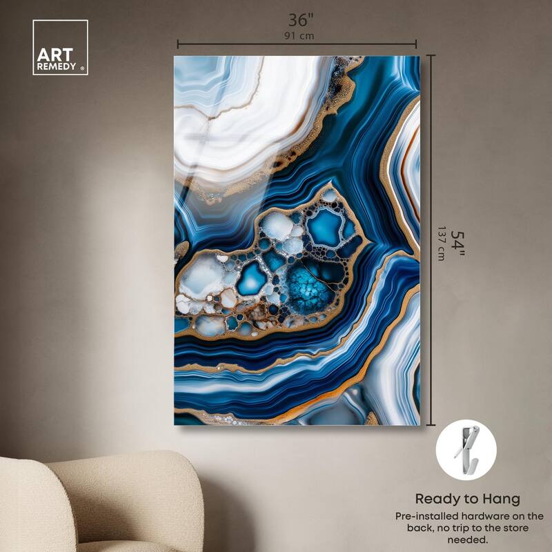 Azure Alveoli II Acrylic by Art Remedy, Ready to Hang