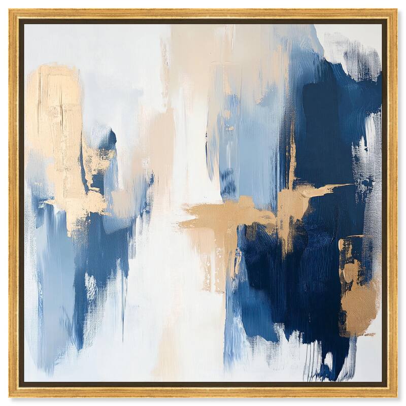 Tranquil Blue Depths II Canvas by Art Remedy - 30" x 30" - Gold