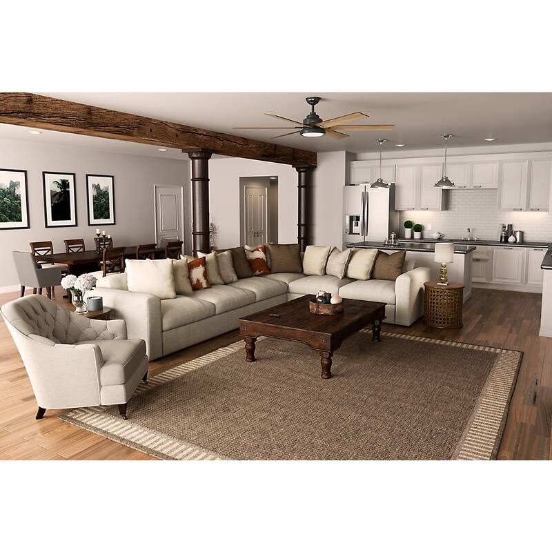 Hunter 70" Warrant Windmill Ceiling Fan with LED Light Kit and Wall Control - Farmhouse, Industrial, Contemporary