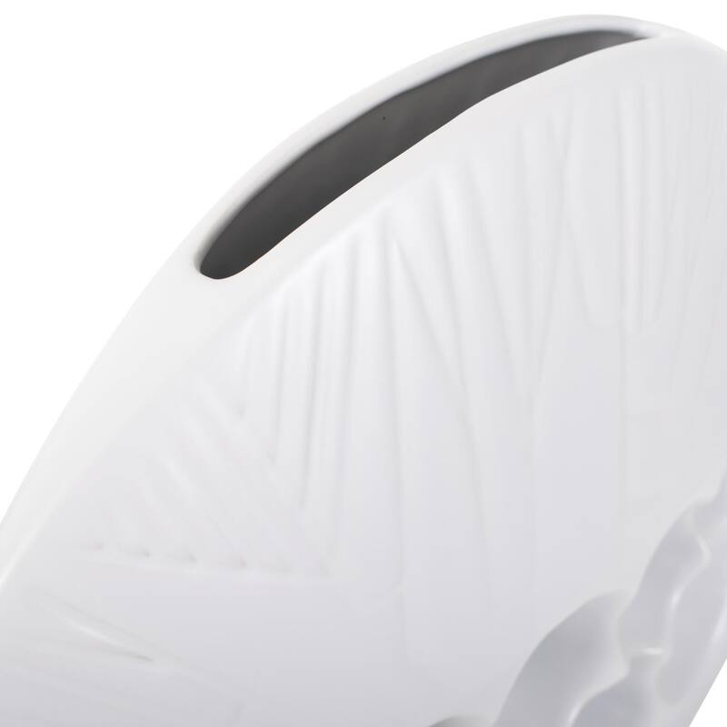 Allan Andrews Contemporary Matte White Ceramic Moon Vase