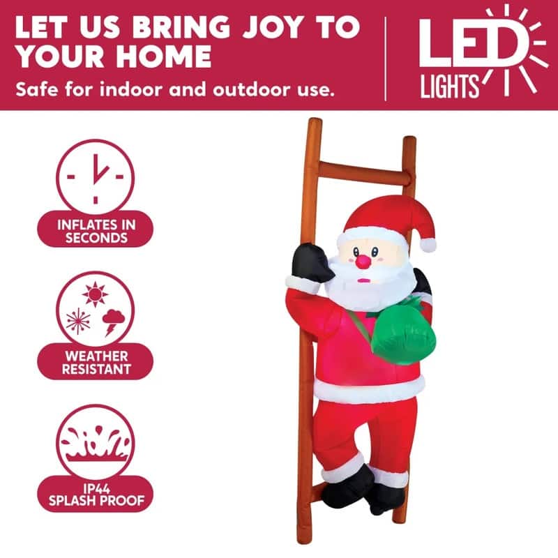 Festive Climbing Santa Inflatable