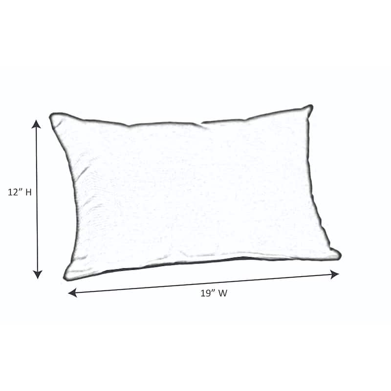 Sunbrella Solid Fabric 1-Piece Indoor/Outdoor Lumbar Pillow, 19"W x 12"L