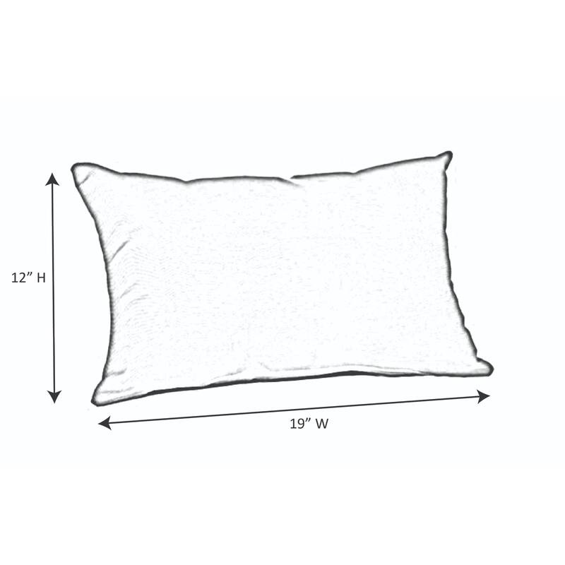 Sunbrella Stripe Fabric 1-Piece Indoor/Outdoor Lumbar Pillow, 19"W x 12"L, Brannon Redwood - 19"W x 12"L