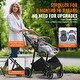 preview thumbnail 27 of 28, Carbon Steel Foldable 5-in-1 Stroller with Reversible Seat - 34.6” L x 23.6” W x 46.5” H