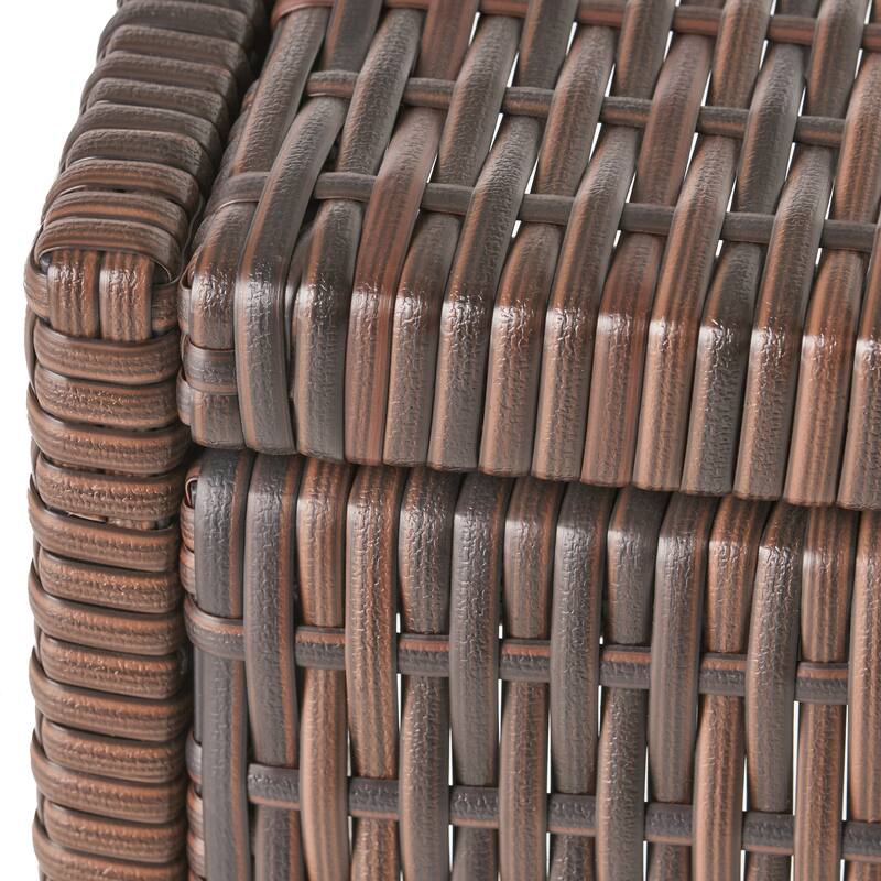 Bucharest Outdoor C-Shaped Side Table - Wicker - Multibrown/(Set of 2) by Christopher Knight Home