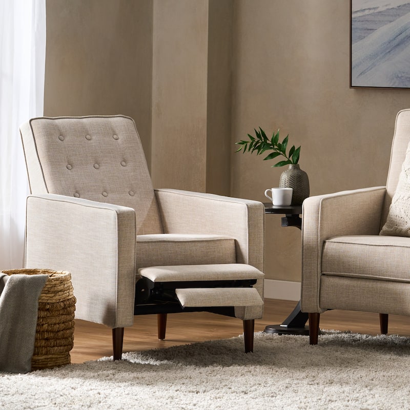 Home Theater Single Fabric Recliner, Living Room Chair Adjustable Sofa Chair with Thick Cushion Tufted Upholstered Accent Chair