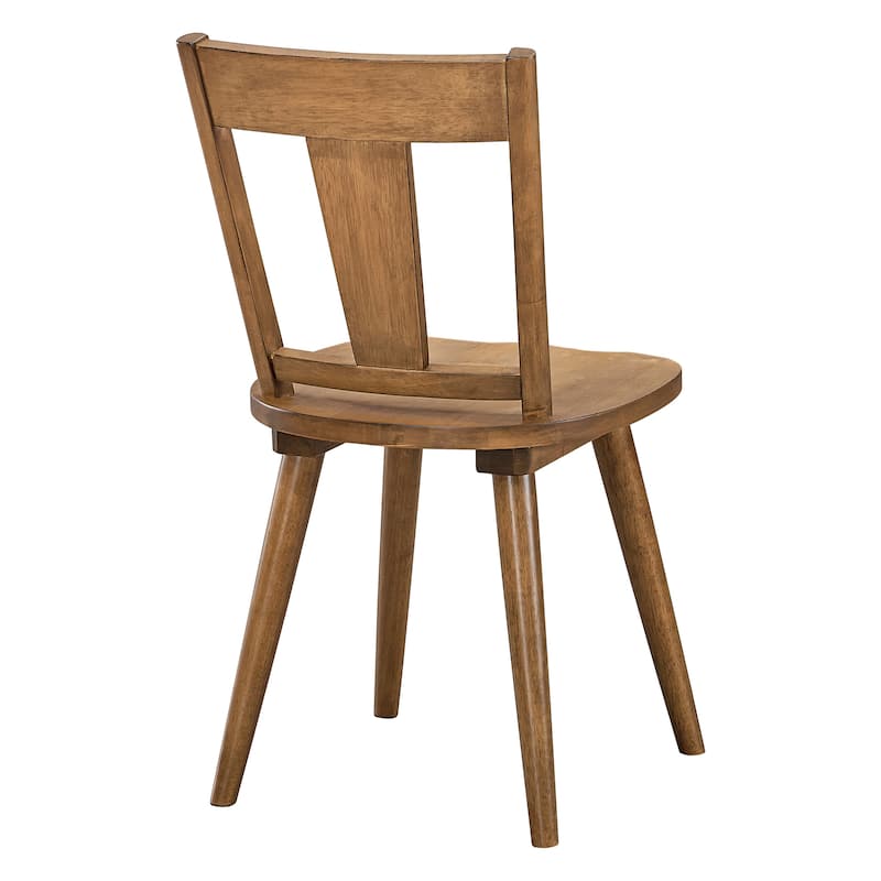 Vintage Panel Back Wooden Dining Chairs