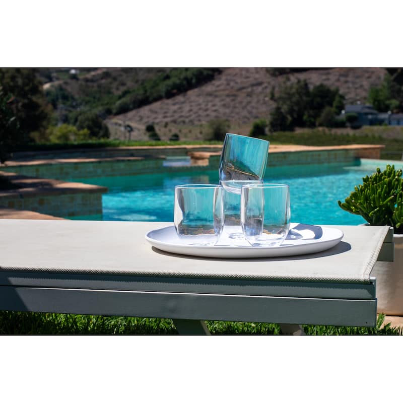 Abode Homewares Acrylic Stemless Wine Glass Set - Clear - 16 Oz - Set of 12