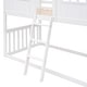 preview thumbnail 9 of 7, House Shaped Kids Furniture Twin Over Twin House Bunk Bed Kids Bed With Ladder Wood Bed, White