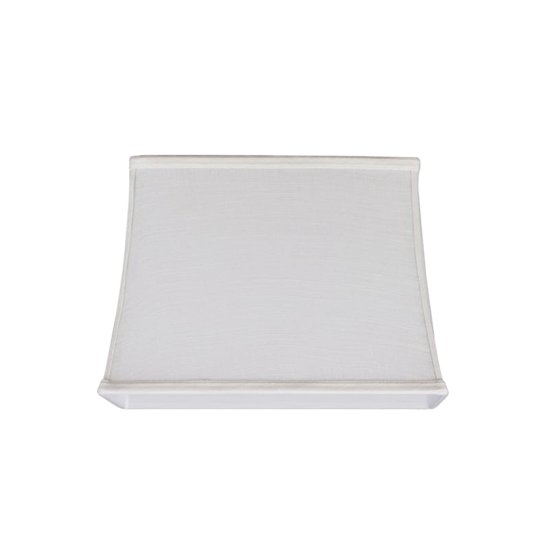 Aspen Creative Rectangle Hardback Shape Spider Construction Lamp Shade in Off White Top: (6"+12") Bottom: (8+14")  x Height: 10"