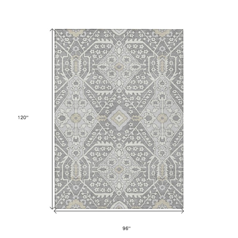 HomeRoots Floral Transitional Rectangle Outdoor Rug