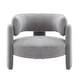 preview thumbnail 36 of 43, Modern Relvet Accent Chair with Spacious Round Seat for Living Room Light Grey