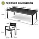 preview thumbnail 17 of 18, 7/9/11/13-Piece Set Outdoor Aluminum Dining Table with Umbrella Hole and Stackable Chairs