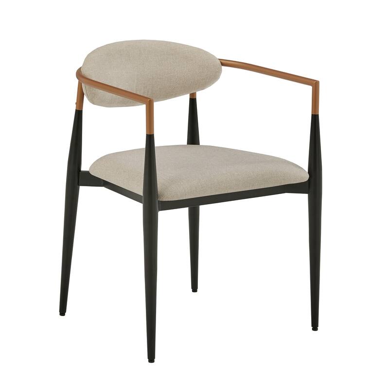 Decatur Midcentury Dining Chair with Twotone Copper & Black Finish