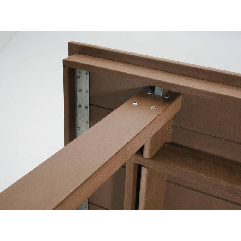 67" HDPE Outdoor Dining & Meeting Table, Weather-Resistant, Seats 6, Space-Saving Chair Slide-In