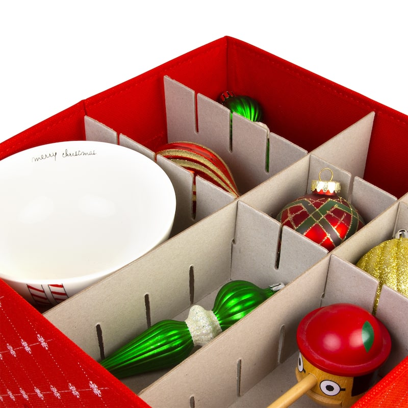 Holiday Ornaments Storage Cube with 64 Individual Compartments