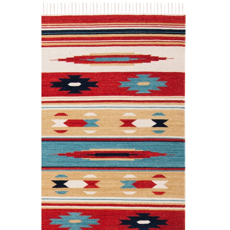 SAFAVIEH Kilim Chikae Southwestern Wool Fringe Rug