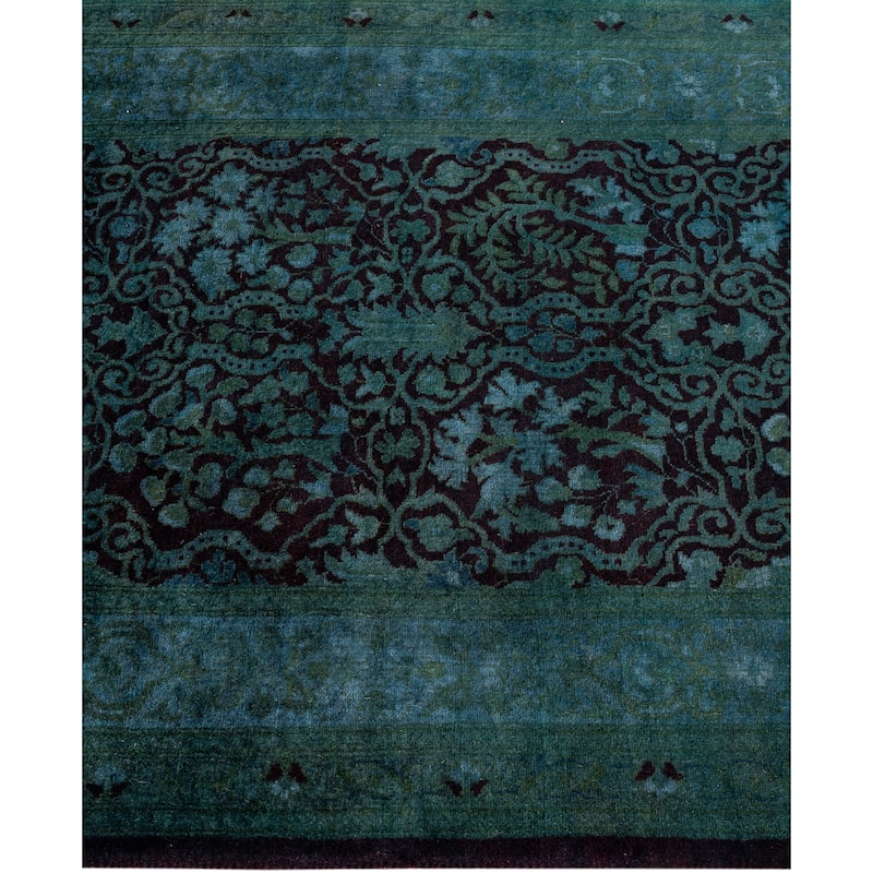 Overdyed One-of-a-Kind Hand-Knotted Area Rug - Red - 2' 7" x 12' 6"