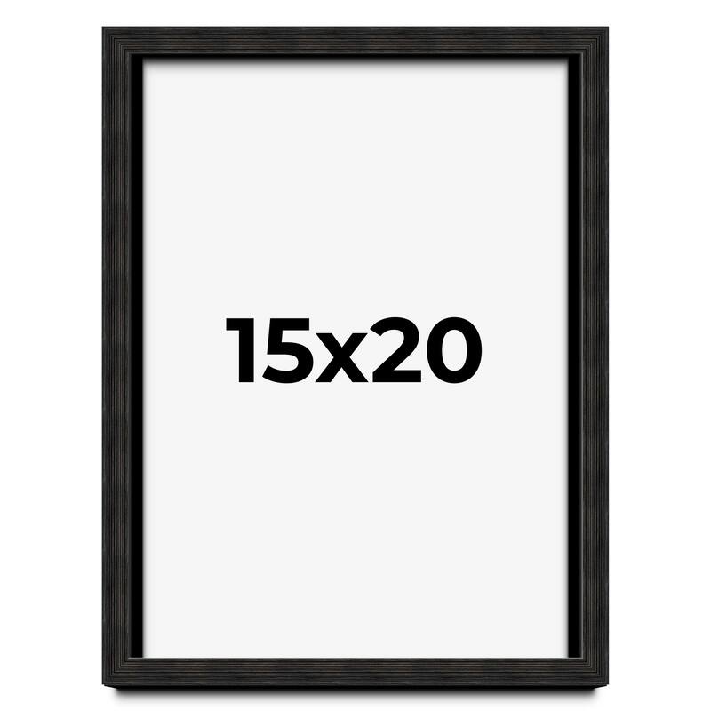 15x20 Shadow Box Black Rustic Barnwood Display Frame | 1.125 Inch
