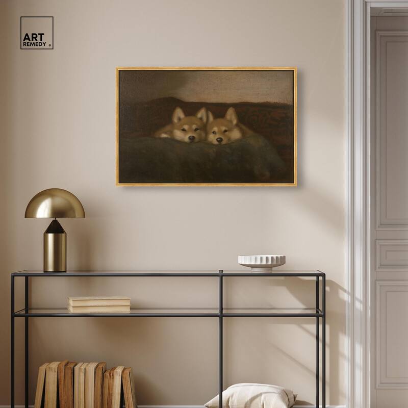 Rustic Dog Days Canvas by Art Remedy