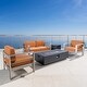 preview thumbnail 33 of 46, Cape Coral 5-piece Outdoor Fire Pit Chat Set by Christopher Knight Home