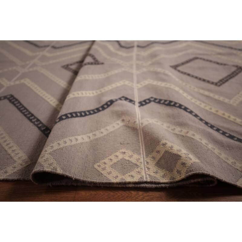 All-Over Kilim Durrie Oriental Large Area Rug Cotton Carpet - 10'5" x 23'5"