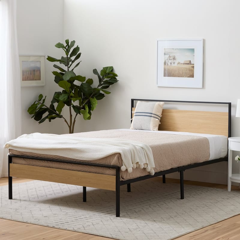 Brookside Nora Metal and Wood Platform Bed