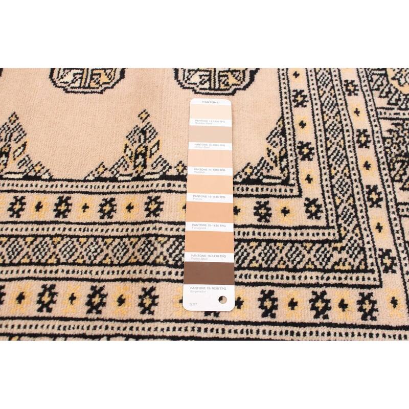 ECARPETGALLERY Hand-knotted Finest Peshawar Bokhara Beige Wool Rug - 8'1 x 10'2