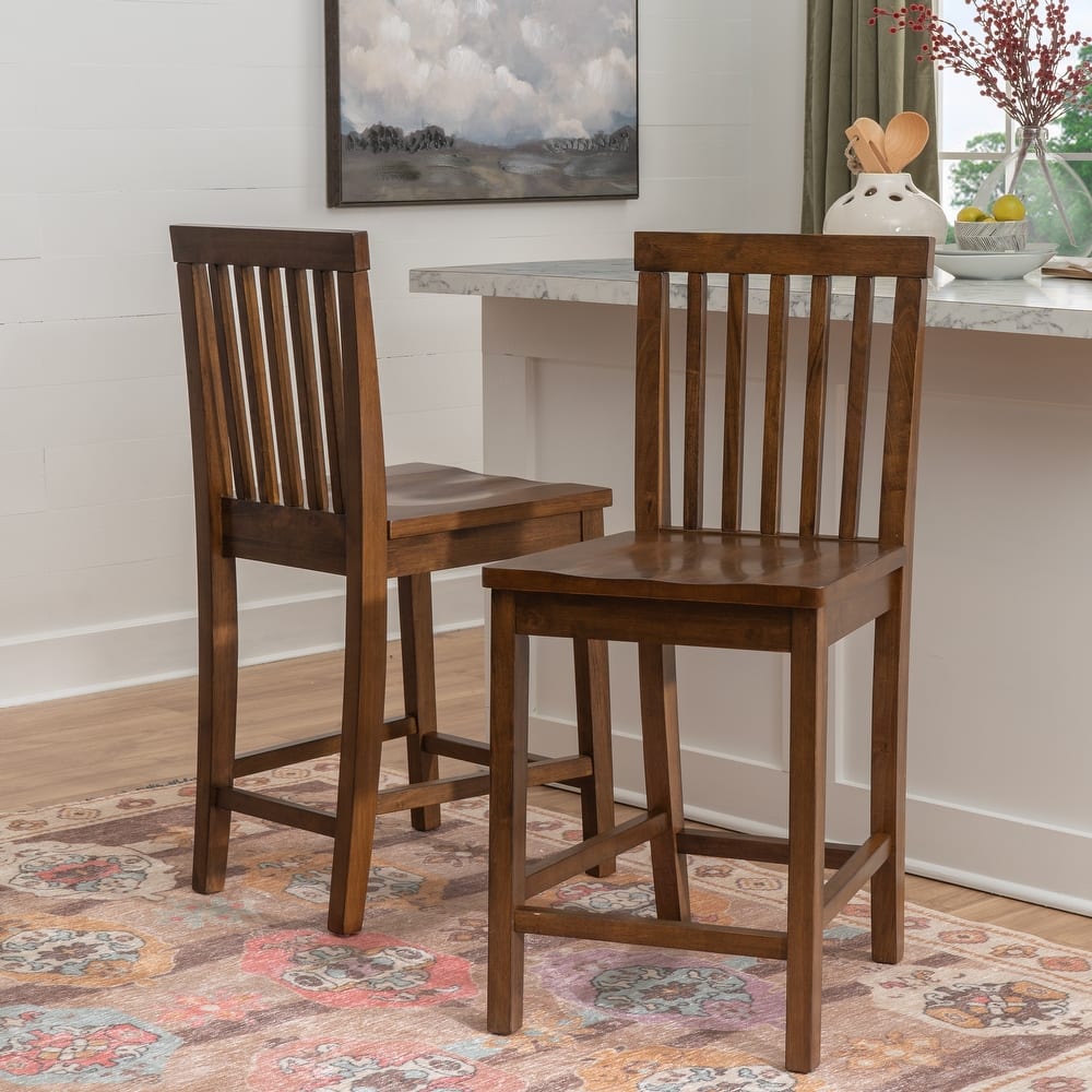 Prentice Wooden Counter Stool (set of 2)