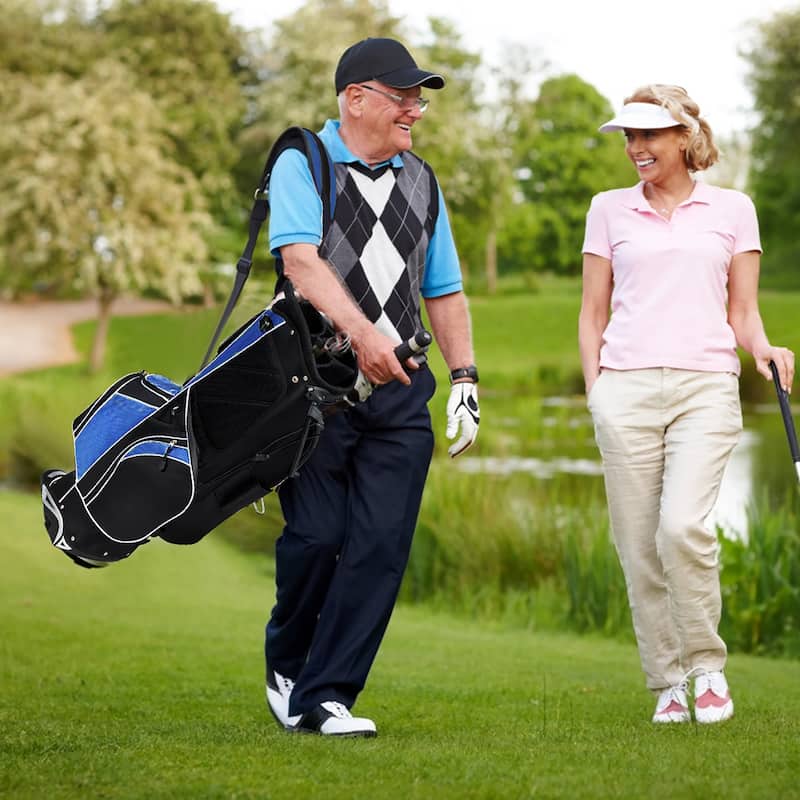 Costway Golf Stand Cart Bag Club w/6 Way Divider Carry Organizer - See Details