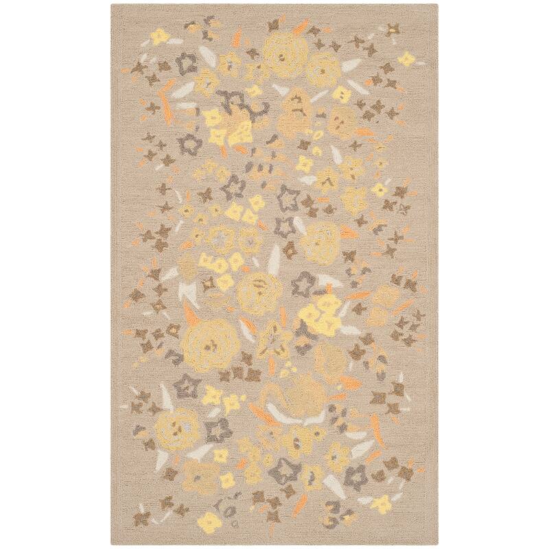 Martha Stewart by SAFAVIEH Watercolor Garden Wool Rug - 3'9" x 5'9" - Nutshell