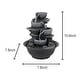 preview thumbnail 5 of 10, 10.6-Inch H 4-Tier Bowls Cascading Tabletop Fountain with LED Light