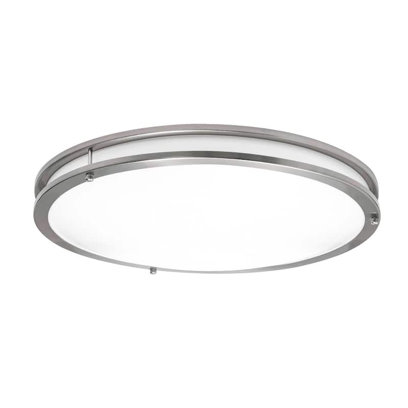 AFX CAF18L5AJUD-BB Carlisle 18" Wide LED Flush Mount Bowl Ceiling - Satin Nickel