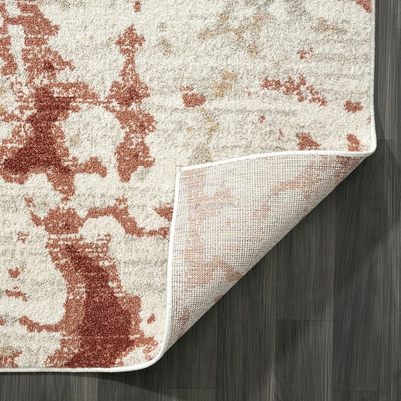Abani Rugs Sedona SED180A Contemporary Rust Red Beige Area Rug