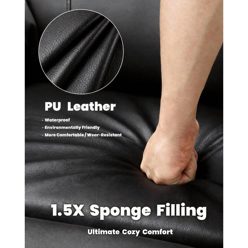 360° Swivel Manual Recliner Chair, with Massage & Remote Control