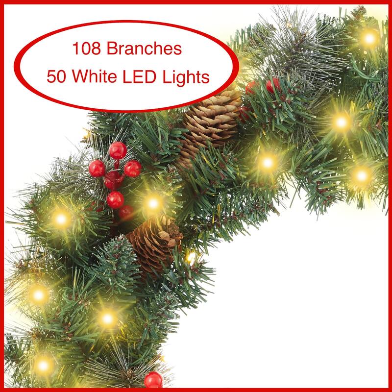 Green Fir Artificial Holiday Christmas Wreath Holiday Décor