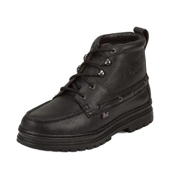 justin chukka boots black